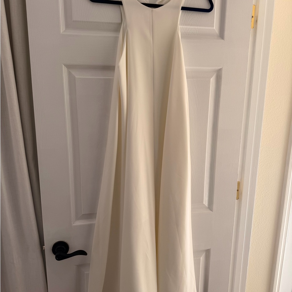 Chic Sleeveless Cream Maxi Dress